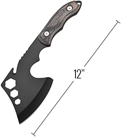 ASR Outdoor Handheld 12 inch Camping Axe Hatchet Full Tang Forged Steel