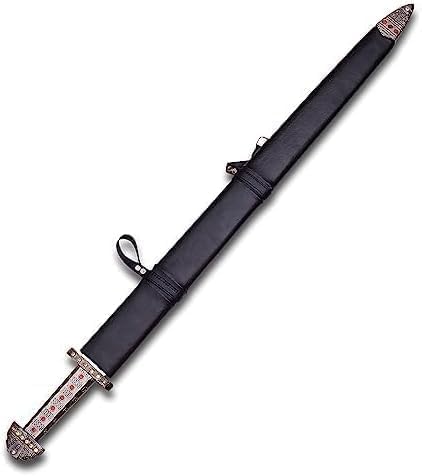 FORGE HIDE-Conan The Barbarian Sword ??Real Full Tang Atlantean Swords | 1095 Carbon Steel, Bronze Fittings & Leather Sheath | Medieval Fantasy King Sword Prop | Gift for Him, Christmas, Viking Gifts