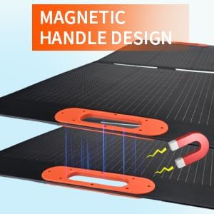 100W Solar Panel, High Efficiency Portable Solar Charger with Kickstand, MC4 Output,3-in-1 DC Connector, IP65 Waterproof for Portable Power Stations,Outdoor Camping, RV, Van, Emergency