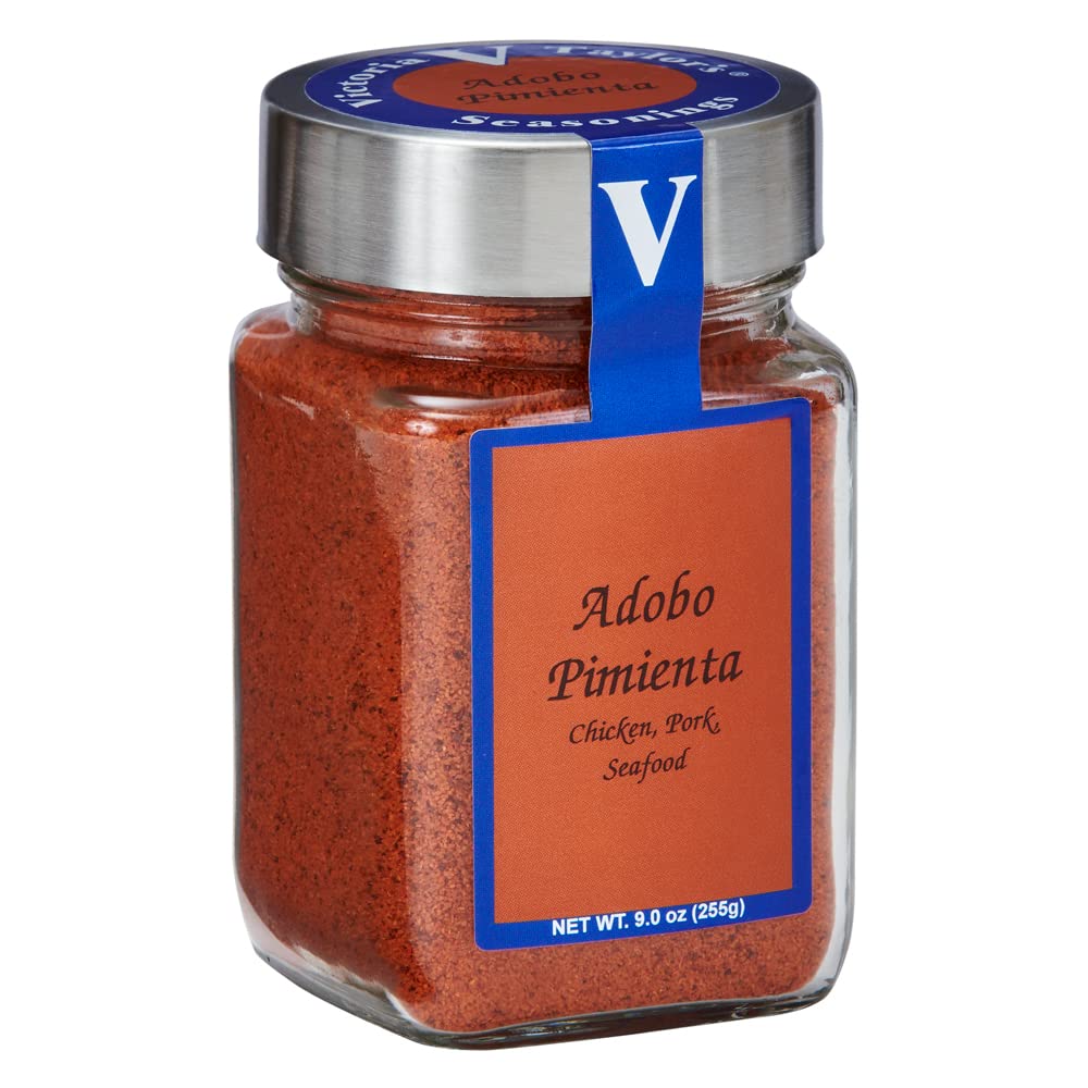 Victoria Taylor's Adobo Pimienta 9.0 oz. Jar - Add Bold Latin Flavor to Home Made Meals. (Adobo Pimienta)