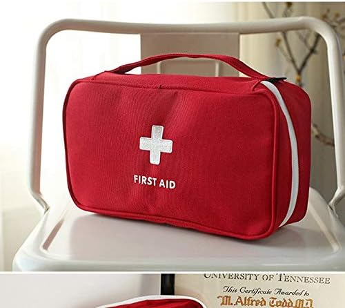 First Aid Bag - First Aid Kit Bag Empty for Home Outdoor Travel Camping Hiking, Mini Empty Medical Storage Bag Portable Pouch (Red)