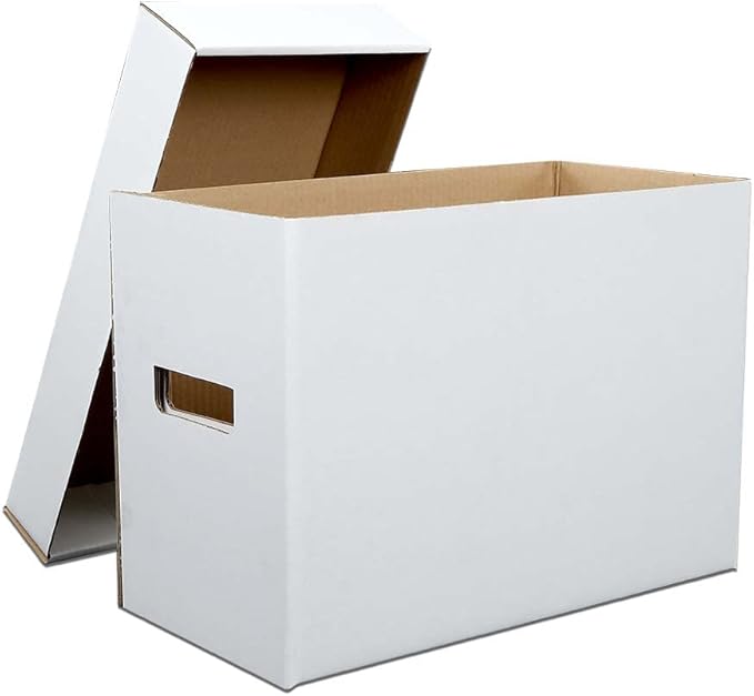 CROSSDESIGN 5 Pack Comic Book Storage Holds 150-175 Comics Collapsible & Stackable Comic Short Box Moistureproof Comic Box Stackable Archival Cardboard