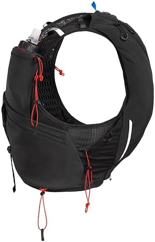 CamelBak Apex Pro Run Endrance Racing Vest with RECCO Technology - Soft Flask Hydration and Trekking Pole Quiver - Black, L