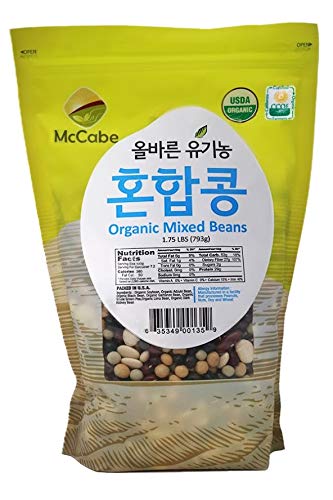 McCabe Organic Mixed Bean - Organic Dried Beans | Rich with Fiber & Minerals | USDA and CCOF Certified | Packed in USA | 1.75Lbs | Pack of 2