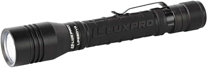 LUXPRO LP290V3 LED Flashlight - Bright 300 Lumens with 3 Light Modes - Aircraft-Grade Aluminum with IPX4 Waterproof Protection & Patented TackGrip - Camping, Outdoor, Home - Batteries Included 6 Pack