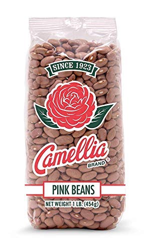Camellia Brand Dried Pink Beans – Premium Non-GMO legumes for Southwestern Chili, Puerto Rican Habichuelas, Refried Bean, Santa Maria Pinquitos, Soups, Stews, and Rice Dishes – Gluten-Free, High Protein, Vegan & Vegetarian Friendly, 1 Pound (Pack of 6)