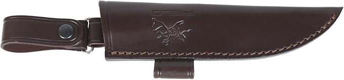 iFIELD Bushcraft Hunting Knife Workout EL29124-4.75" MOVA Full Tang Satin Blade, Curly Birch Handle, Brown Leather Sheath, Made in Spain, Outdoor Camping & Survival Tool
