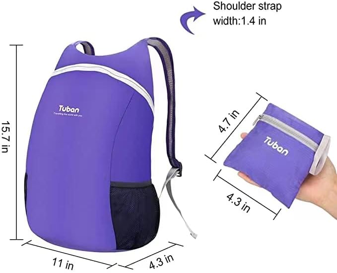 Ultra Lightweight Packable Water Resistant Backpack for Travel Camping Outdoor Hiking Daypack