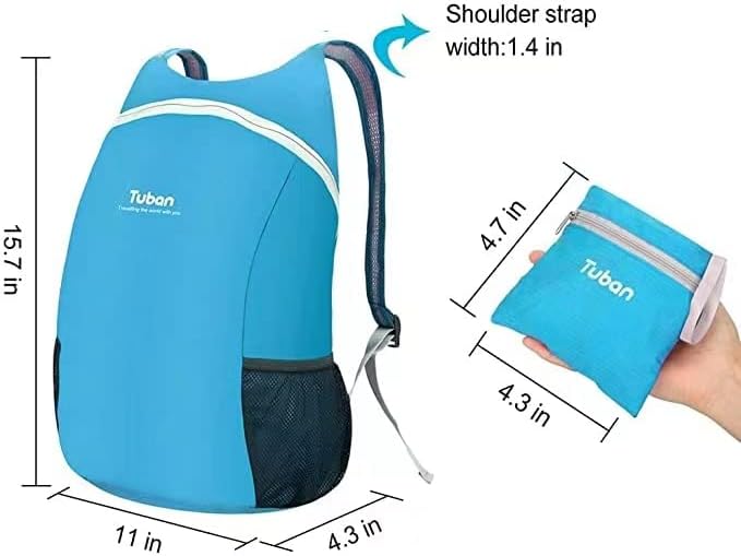 Ultra Lightweight Packable Water Resistant Backpack for Travel Camping Outdoor Hiking Daypack