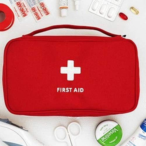 First Aid Bag - First Aid Kit Empty for Home Outdoor Travel Camping Hiking, Mini Empty Medical Storage Portable Pouch (2 Pieces Red Bag)