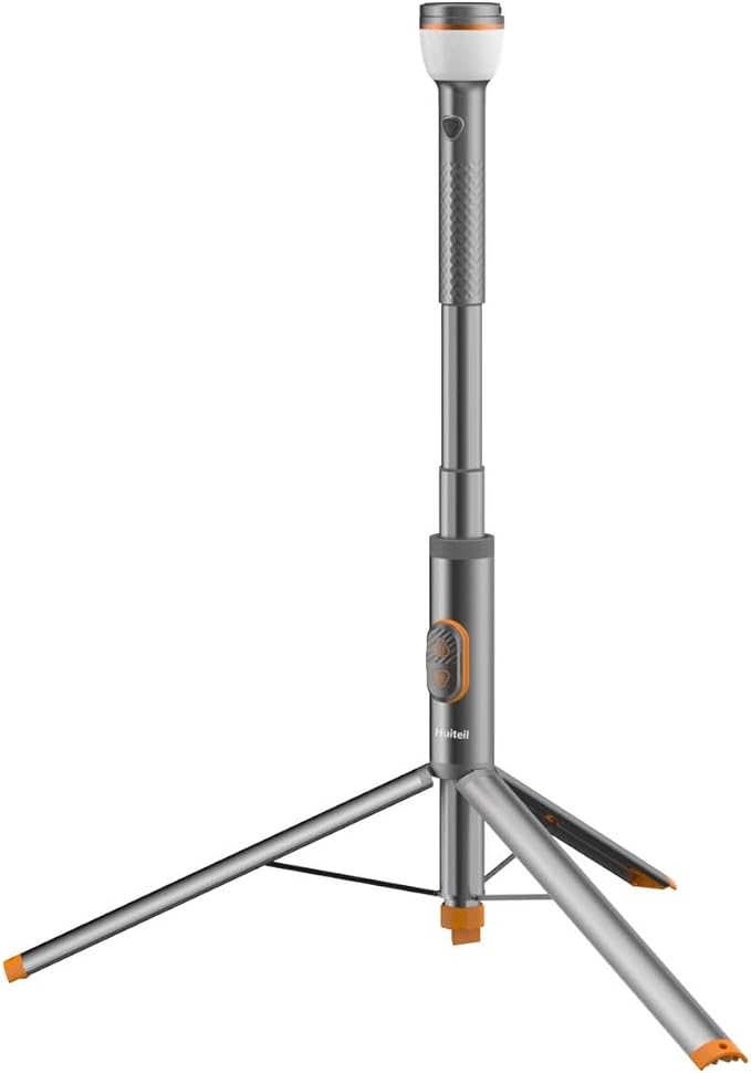 Telescopic Collapsible Camping Light - 800 Lumens, IP65 Waterproof, Remote Control, Magnetic Base, USB Rechargeable - Adjustable Height 47-192cm for Outdoor Hiking, Camping & Emergency Use