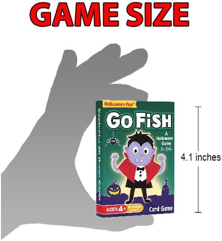 Halloween Fun Go Fish, a Family Game for Kids Ages 4 and Up - Play Go Fish, Old Maid and Slap Jack Using The Same Deck