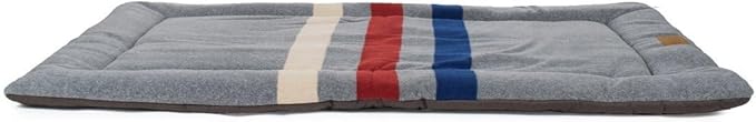 Pendleton Fleece Comfort Cushion Dog Bed - Cabin Stripe Shale, L