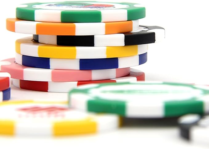 40mm Custom Poker Chips with Your Text,Logo or Design for Weddings, Anniversaries, Parties, Corporate Events and Fundraisers,100 Full Color 11.5 Gram Casino Sized Poker Chips