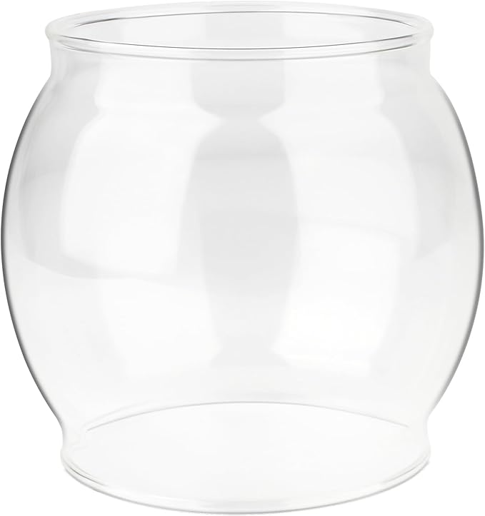 Lantern Glass Globe Replacement, Compatible with Coleman 200A/B &R690B051,Fits Kamplite, JC Higgins, Optimus, Ashflash Vintage Lanterns,Heat-Resistant Clear Bulged Glass for Camping & Emergency Lights