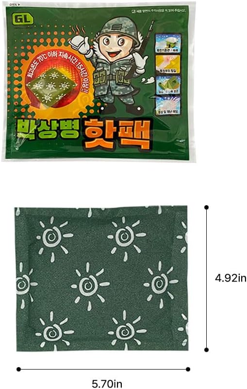 & Good Life Hand Warmers - Corporal Park's hot Pack - 15Hours Long Lasting -Made in Korea Larg Hand&Body Warmers - Natural Odorless Air Activated Warmers 30 Pcs