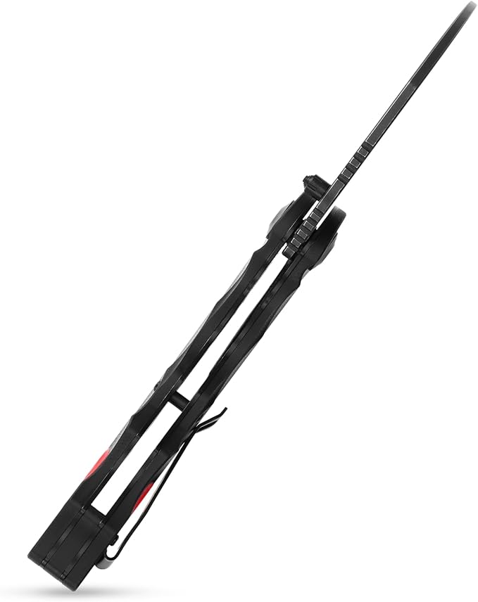 Sitivien ST160 Pocket Folding Knife,K110 Steel Blade with G10 Handle EDC Tool Knife for Outdoor Camping,Hiking,Fishing(Red)