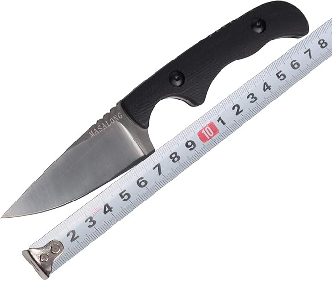 MASALONG kni232 EDC 9Cr14MOV Hard Stainless Steel knife Camping Fixed-Blade Knives (Small spike A)