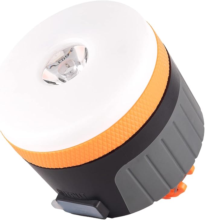 LIT-PaTH LED Camping Light, Rechargeable Lantern with Magnet Base, 4400 mAh, Survival Kit for Emergency, Hurricane, Outage, Large Orange, 1 Pack