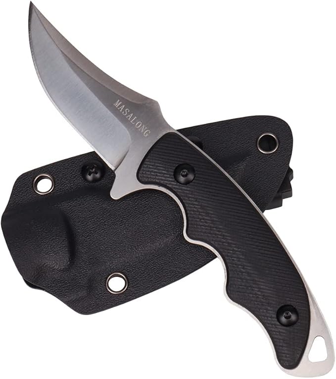 MASALONG Kni230 Fixed Blade Knife Hrc60 With Kydex Sheath for Outdoor Camping EDC Hunting Full Tang Design