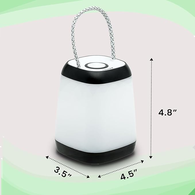 LitezAll Mini LED Camping Lantern with Rope Handle – 360° Light, 4 Modes, Battery Operated Portable Lantern for Kids, Outdoors, Emergencies, Sleepaway Camp, Hiking & Backyard Use