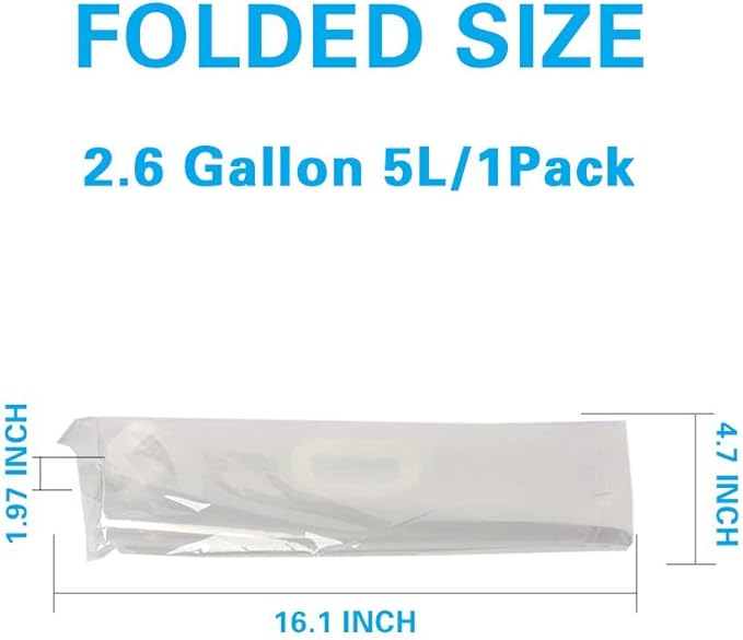 Soddeph Collapsible Water Container Bag, BPA Free Food Grade Clear Plastic Storage Jug for Sport Camping Riding Mountaineer,Freezable, Food Grade (10-pack-2.6 Gal)