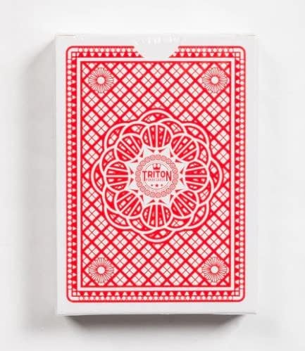 Triton Premium Portable Poker Table Mat 10 Player + Triton Premium Poker Playing Cards for Texas Holdem Poker