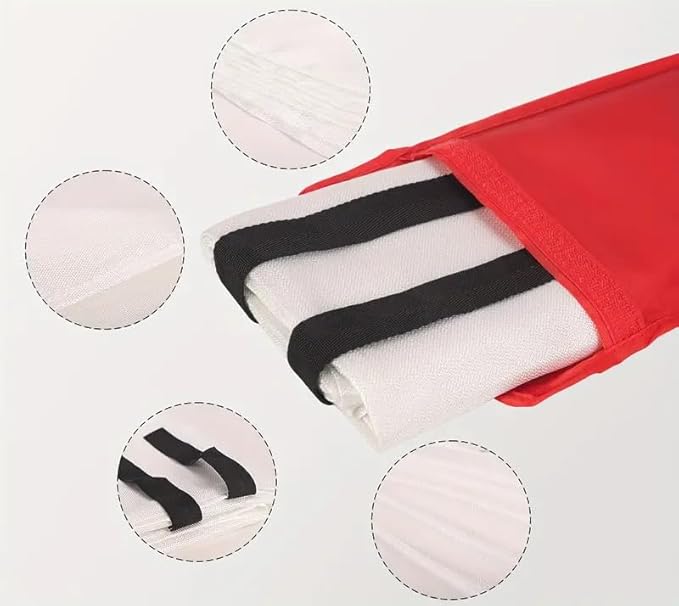 Emergency Fire Blanket for Fire Suppression, 39x39 inches Flame Retardant Fabric Fireproof Blanket, Survival Gear for Home Safety, Outdoor Camping (1 Pack)