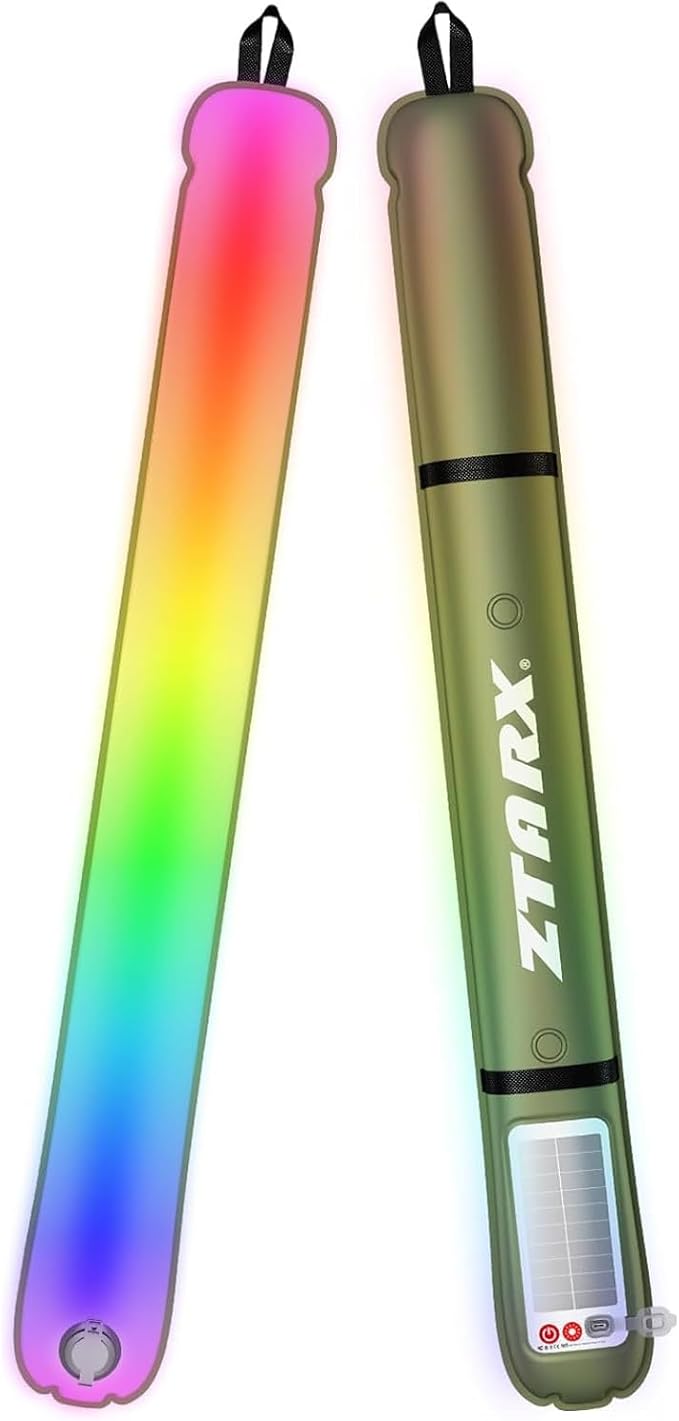 Inflatable LED Light Portable Lightweight Multicolor Camping Light Trip (4 Lighting Modes)