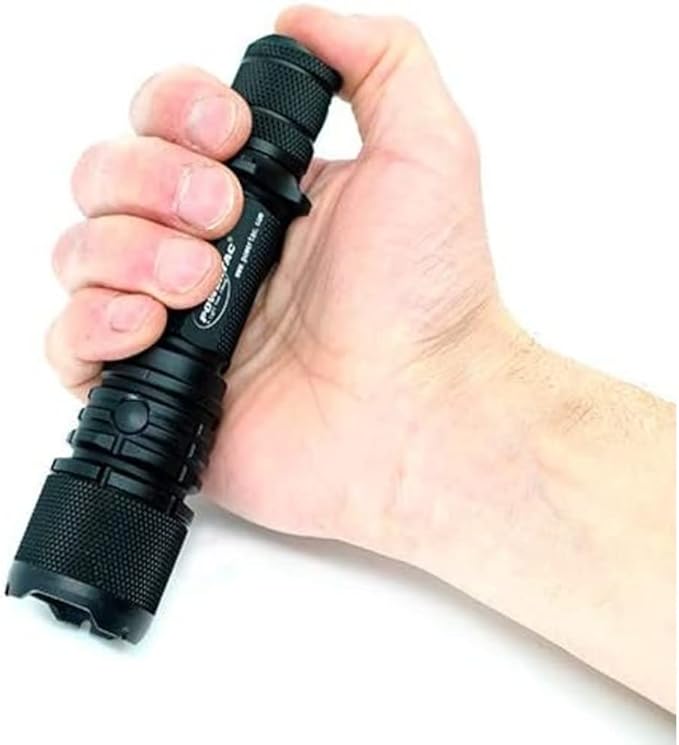 Powertac Warrior G4-FL 4200 Lumen (Wide Beam) Tactical Handheld Flashlight High Lumen, Waterproof, USB Rechargeable Flashlight and Dual-Charging Magnetic Police Duty LED Flashlight