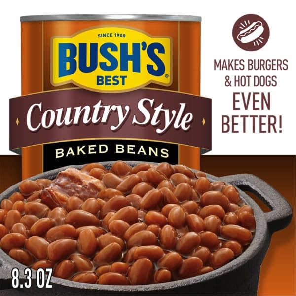 Bush's Best Baked Beans, Vegetarian, & Country Style, 8.3 Oz Each (Variety Pack)