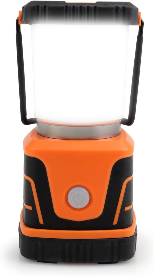 LED Camping lamp Super Bright 1500 lumens 4 Light Modes Dimmable searchlight Battery-Powered Emergency lamp Suitable for Night Hiking Tent Lighting Emergencies Power outages (Orange)