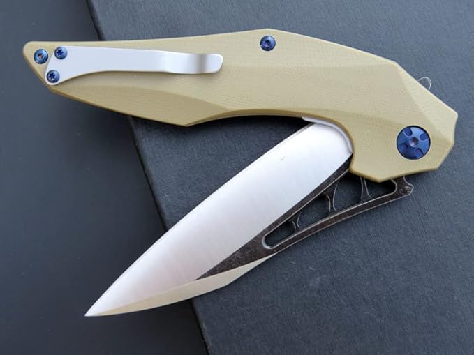 Eafengrow EF226 Folding Knives D2 Blade and G10 Handle Knife Outdoor Camping Hiking EDC Tools (stone)