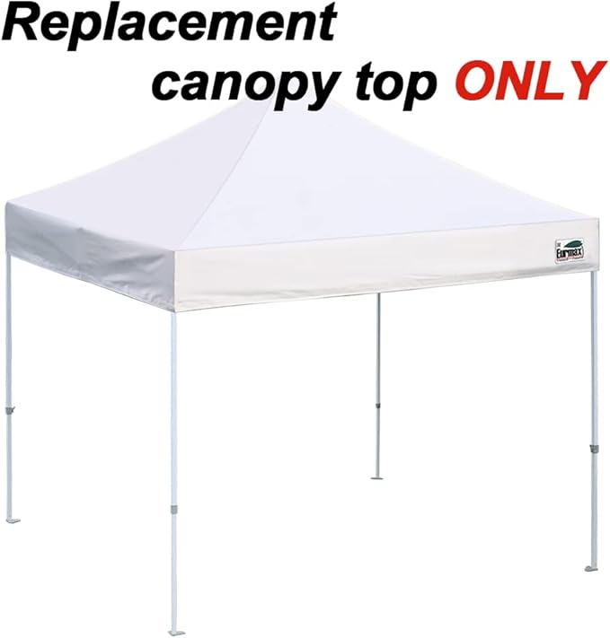 Eurmax USA New 10x10 Pop Up Canopy Replacement Canopy Tent Top Cover, Instant Canopy Top Cover ONLY, Choose 30 Colors,Bonus 4PC Pack Weight Bag (White)