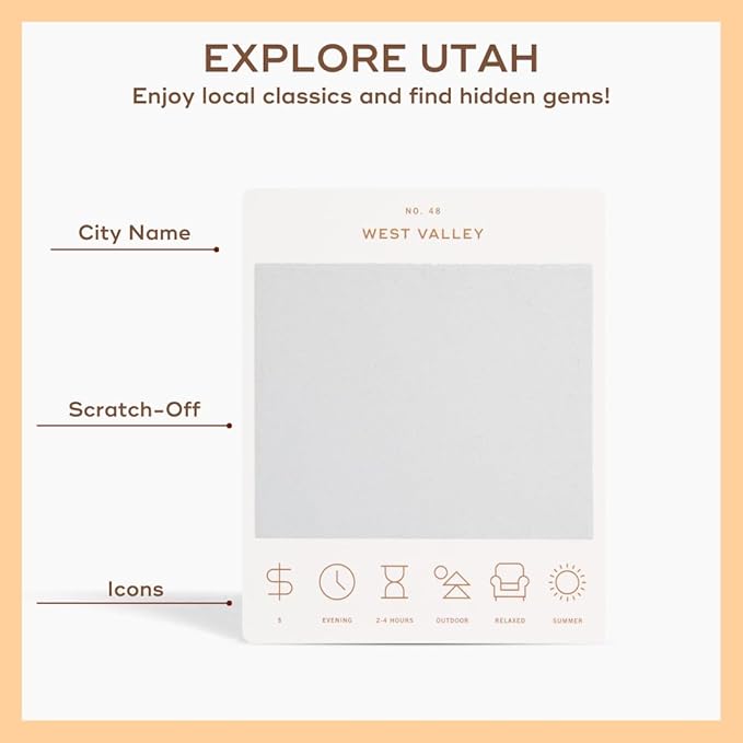 Reach International Outfitters Utah Adventure Bucket List: 50 Scratch-Off Cards for Outdoor Activities, Tourist Attractions, and Road Trips - Perfect Travel Gift and Guide for Exploring