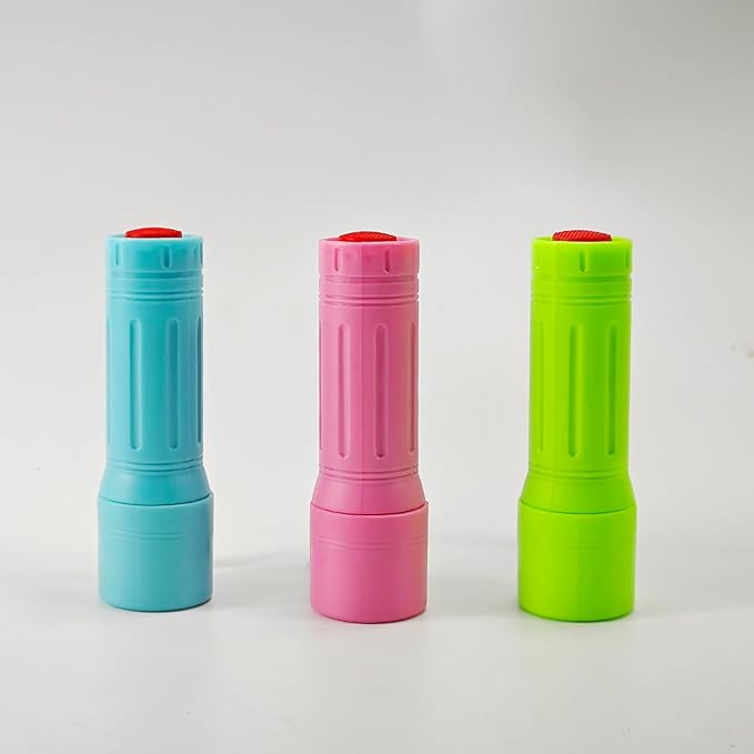 3 Pack 9-LED Mini Flashlight Bulk, Small Multicolor Flashlights with Lanyard, 9 AAA Batteries Included, for Hurricane Supplies Party Favors