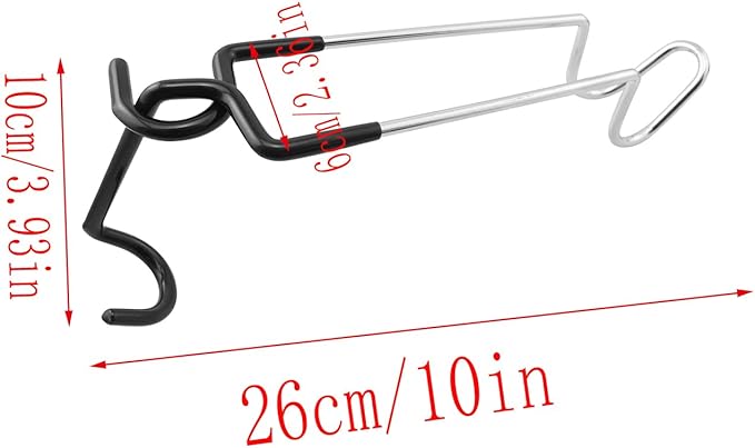 LQ Industrial 26x6x10cm Multifunctional Outdoor Camping Light/Non Slip Tent Poles Fixed Hook for Hanging Clothes Plants Bird Feeders
