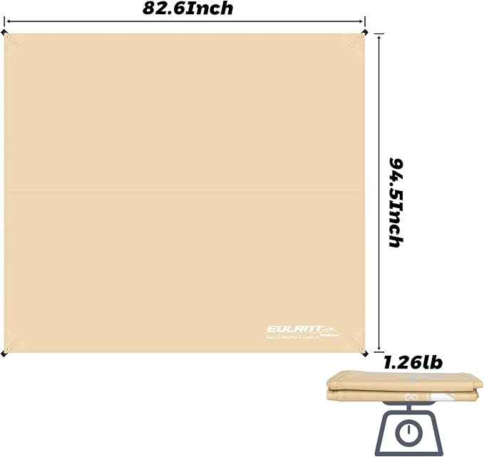 Tent Footprint, 210D Oxford Cloth Camping Tent Tarp, PU 3000 Waterproof Ground Sheet Mat for Tent, Backpacking, Hiking, Beach