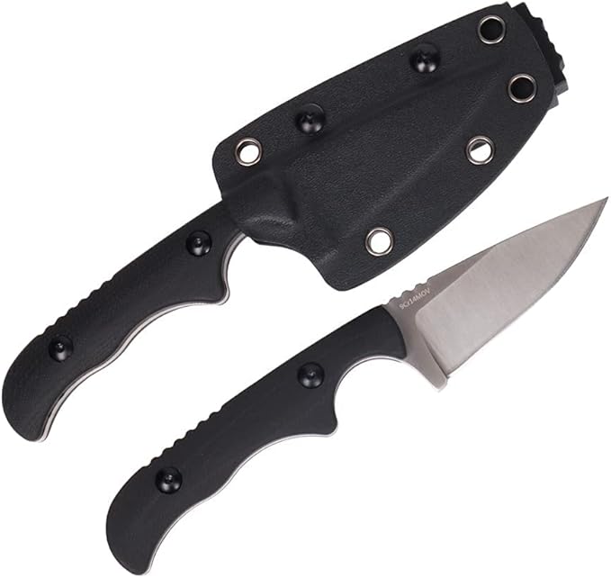 MASALONG kni232 EDC 9Cr14MOV Hard Stainless Steel knife Camping Fixed-Blade Knives (Small spike A)