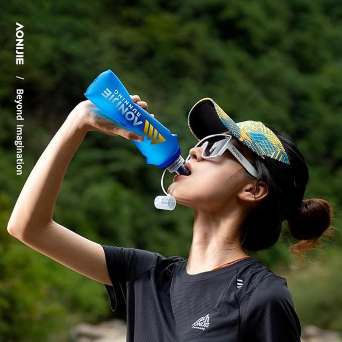 AONIJIE 2Pack of Soft Soft Folding Hydration Bottle Water Collapsible Flask BPA-Free Bottles (SD-500ml Bottles)