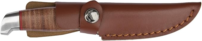 TK Retro - Stacked Leather Fixed Blade Hunting Knife