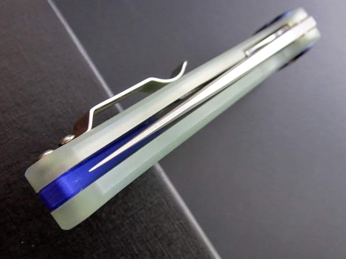 Eafengrow EF76 Ball Bearing Folding Knife for Camping EDC Pocket Knife with G10 Handle & D2 Stone-washed Blade Hunting Outdoor Tool (EF76-jade)