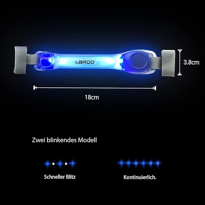LaRoo Light Up Dog Collar with Nylon Stickers, Universal Glowing Collar Accessories for Leash Harness, Silicone Waterproof Dog LED Flashing Collar Night Outdoor Safety