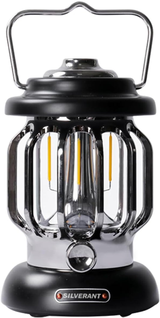 Camping Lantern Lights LED Lamp Type C Rechargeable, Emergency Light 8-130h Runtime for Power Outages, Outdoors Camping Lantern