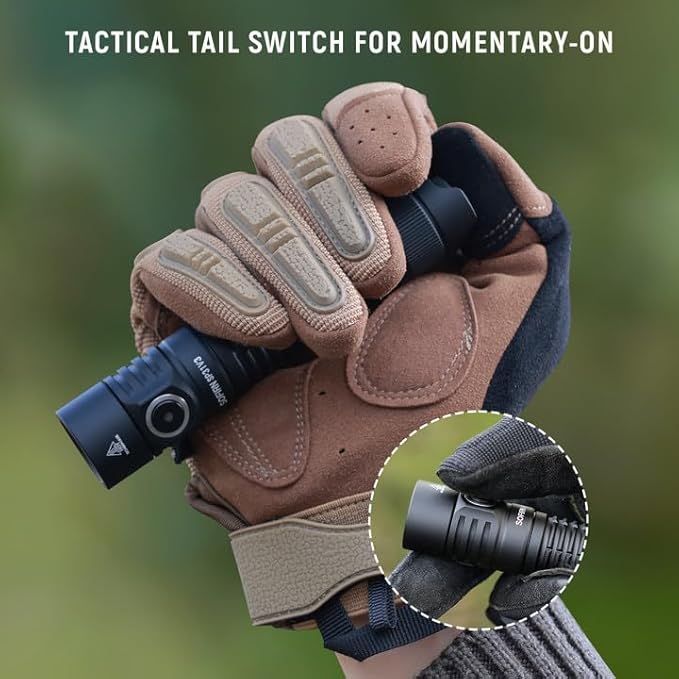 Sofirn SP31 V3.0 Tactical Flashlight Rechargeable, 2000 High Lumen Pocket Flashlight with Powerful LED, Dual Switches and Battery for EDC, Home, Emergency, Heavy Duty, IP68 Waterproof / Compact Built