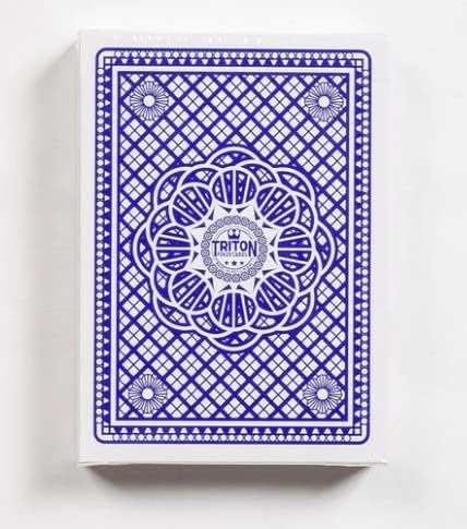 Triton Premium Portable Poker Table Mat 10 Player + Triton Premium Poker Playing Cards for Texas Holdem Poker