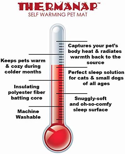 Furhaven ThermaNAP Self-Warming Cat Bed for Indoor Cats & Small Dogs, Washable & Reflects Body Heat - Quilted Faux Fur Reflective Bed Mat - Gray, Small