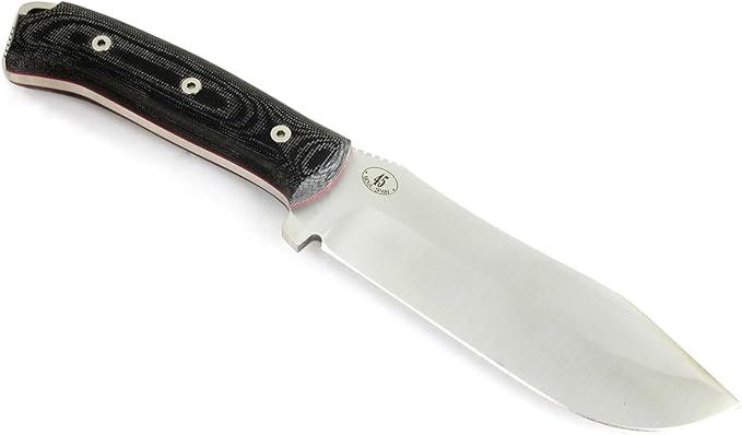 JEO-TEC Nº45 Fixed Blade Bushcraft Knife for Survival Camping Hunting Fishing, Full Tang Knife 11" Overall, Sheath + Firesteel + Sharpener Stone, Handmade