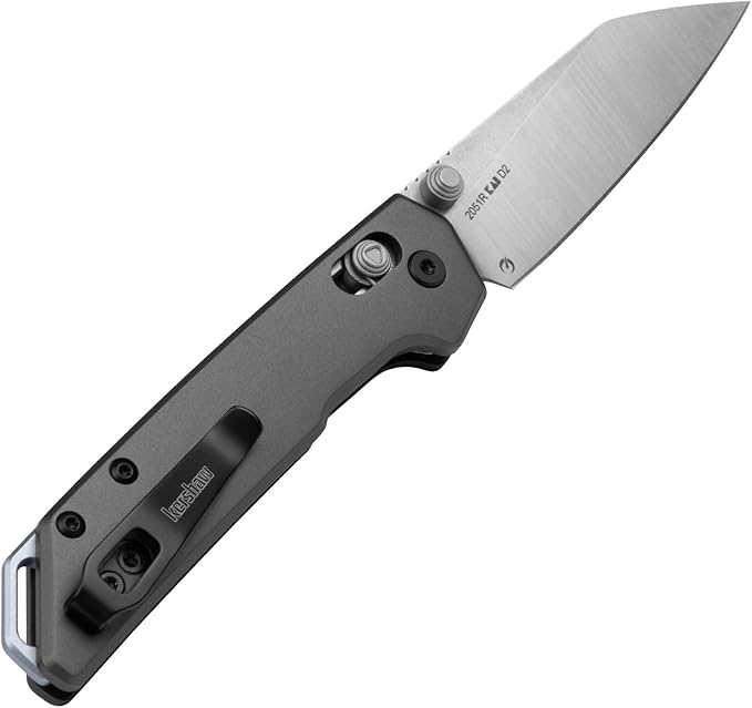Kershaw Mini Iridium Folding Pocket Knife, 3 inch D2 Steel Blade, DuraLock, Aluminum Handle, Pocketclip