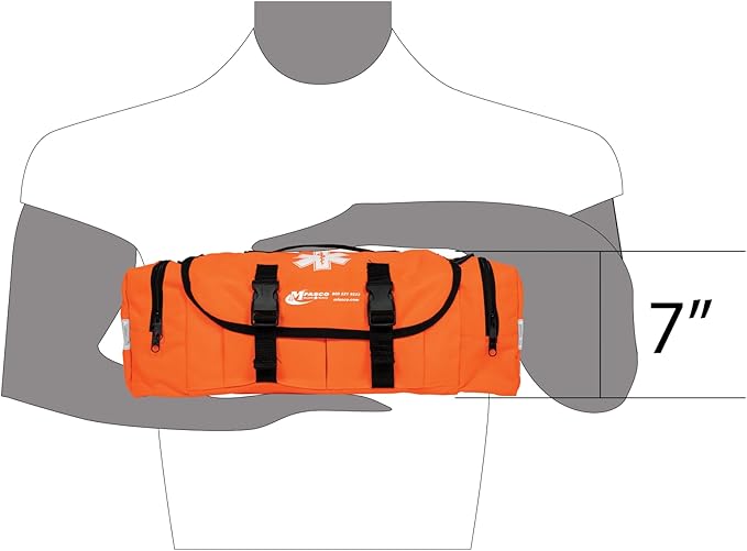 MFASCO First Aid Kit - Fully Stocked Portable Reflective Bag - First Responder Emergency Response Kit - for Natural Disaster Preparedness - Customizable Storage - Includes 415 Pcs First Aid Supplies